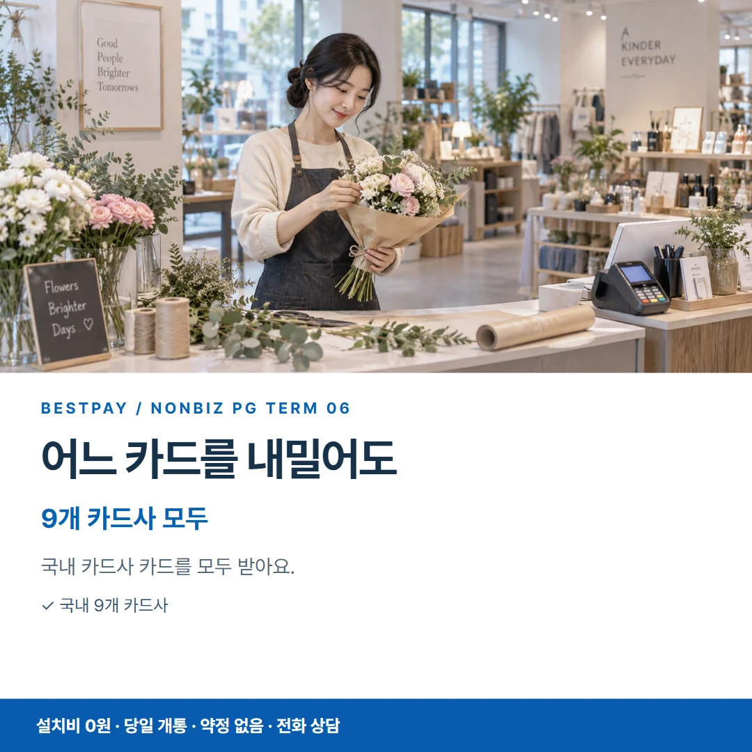 베스트페이 카드뉴스 6 · 어느 카드를 내밀어도 9개 카드사 모두